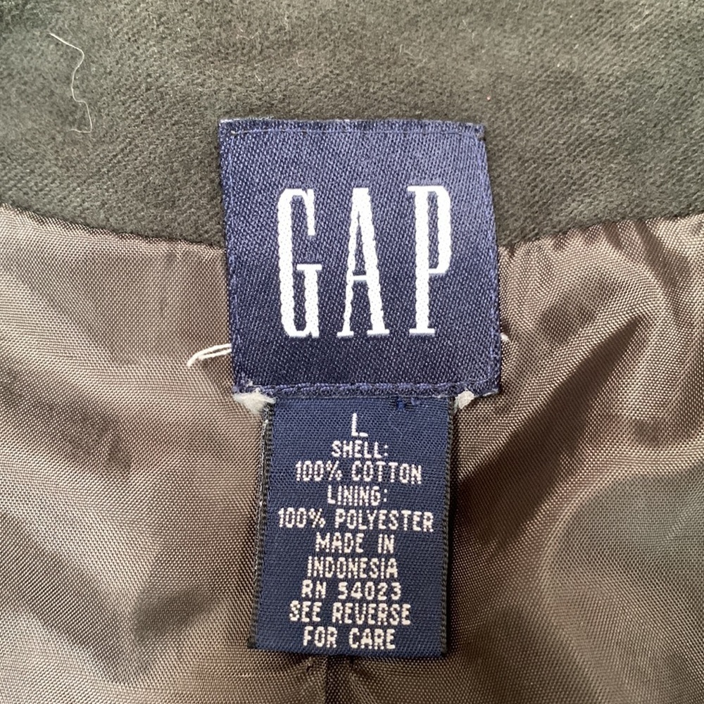 GAP Moss Green Velvet Blazer Women’s Button Front Jacket Fully Lined Size Large - Picture 5 of 8
